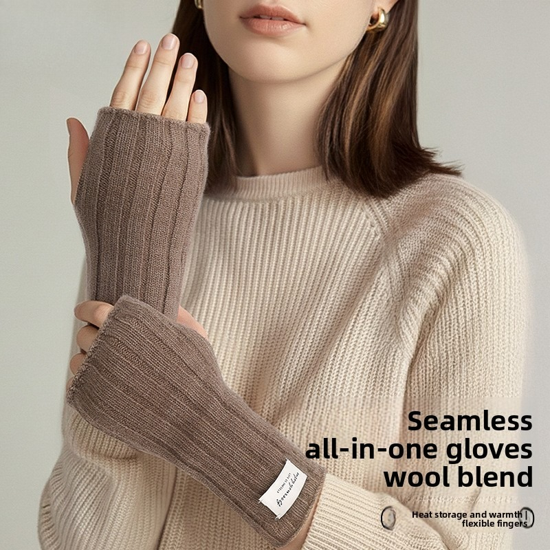 Winter Fingerless Knitted Glov - огляд і ціна Wool Glove Lined