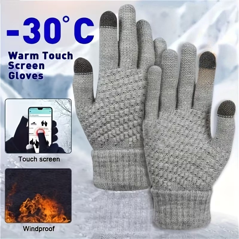 1-4Pairs Winter Touchscreen Gl - огляд і ціна Wool Glove Lined