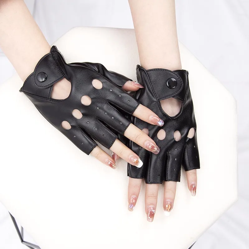 1 Pair Women Punk Rivet PU Lea - огляд і ціна Leather Driving Glove