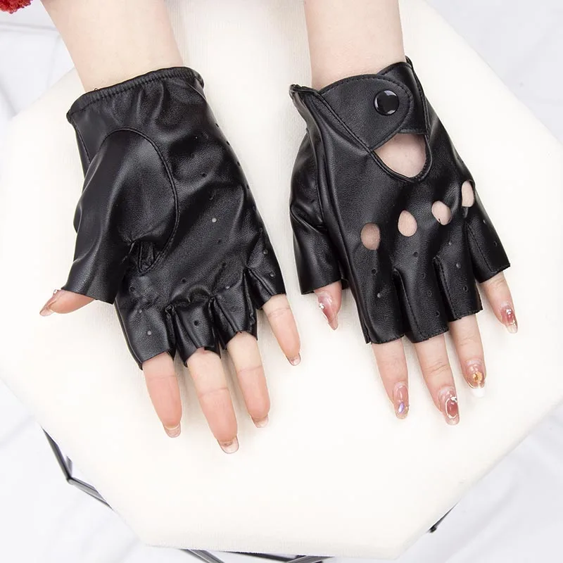 1 Pair Women Punk Rivet PU Lea - огляд і ціна Leather Driving Glove